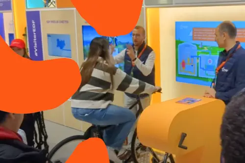 EDF balance des watts sur son stand interactif